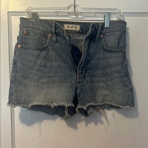 Madewell Black Jean Shorts Distressed High-Waisted